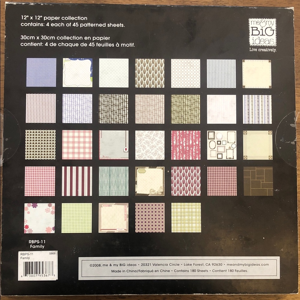 Me & My Big Ideas Scrapbook Paper Pad Multi Colors and Designs - Picture 2 of 16